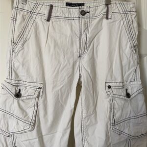 BKE (Buckle) Men’s Cargo Shorts – White – Good Condition